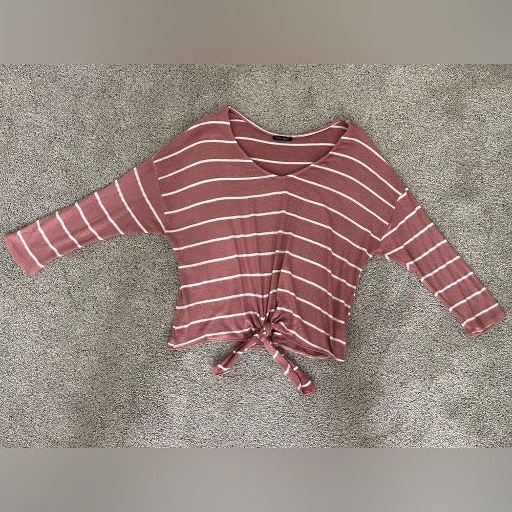 Womens strip soft long sleeve